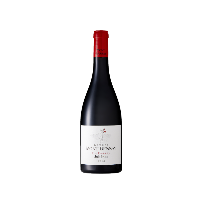 Bouteille de Juliénas En Bessay 2023 Domaine Mont Bessay, Gamay biodynamique sur granit rose, cru Beaujolais Juliénas Bouteille de Juliénas En Bessay 2023 Domaine Mont Bessay, Gamay biodynamique sur granit rose, cru Beaujolais Juliénas