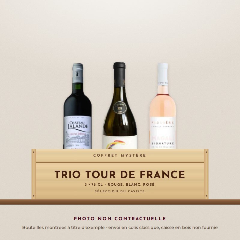Coffret mystère Trio Tour de France (photo non contractuelle) Coffret mystère Trio Tour de France (photo non contractuelle)