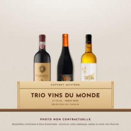 Coffret mystère Trio Vins du Monde (photo non contractuelle)